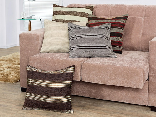 Almofada Tecido Chenille Com Enchimento Luxo Delicada Linda Cor Vermelho