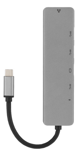 Hub Usb C 6 En 1 De Metal Gris Ligero A Usb 3.0 Tipo C 3