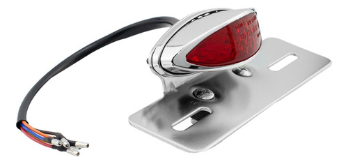 Calavera Stop Porta Placa Cromo Led Moto Universal Kinlley