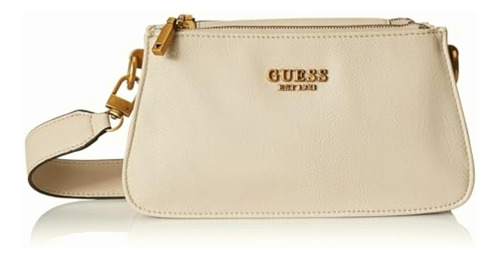 Bolsa Arja Double Zip Crossbody En Color Beige