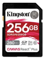 Comprar Tarjeta de memoria Kingston Sd Xc 256 GB 280 MB\u002Fs V60 SDR2v6\u002F256 GB