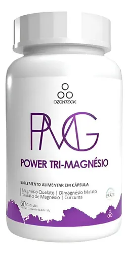 Tri Magnésio Cápsulas Ozonteck Kit 3 Suplementos Vegano Sem Glúten