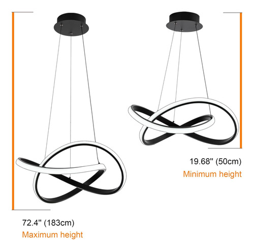 Lámpara Colgante Led Moderna, Lámpara Led Contemporá...
