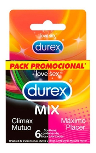 Imagen 1 de 4 de Condones Durex Climax Mutuo X 6 Un - Unidad a $2853