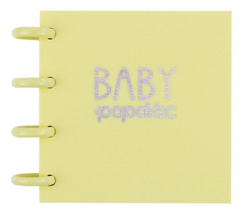 Caderno Baby Peq Sem Pauta Amarelo Baunilha 90g/m2- Pop Disc