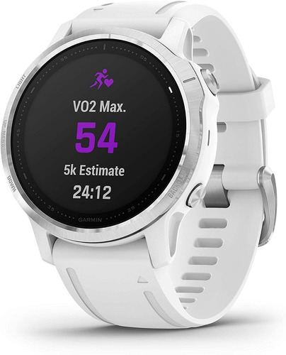 Garmin Fenix 6s Silver Correa Silicona Blanco 42mm Reloj