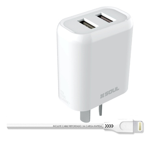 Cargador Original Soul Compatible Con iPhone 6 7 8 Xs 11 12
