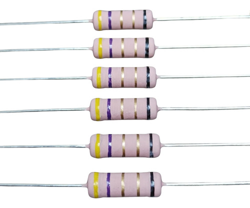 40 Pçs * Resistor Fio 5w * 4,7r * 4r7