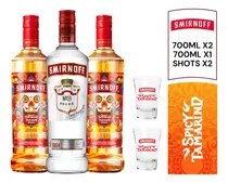 Comprar Combo Vodka Smirnoff Clásico + Tamarindo + Vasos Spicy Shots