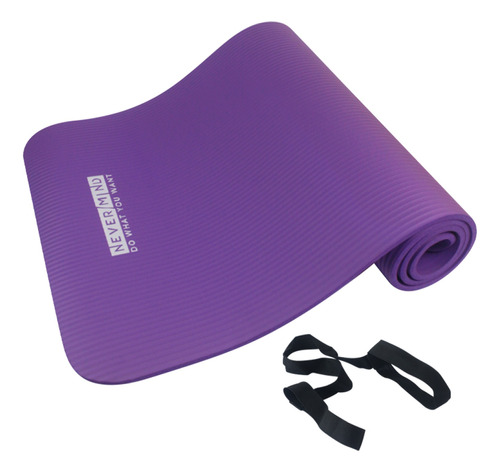 Mat De Yoga Pilates Grueso 8 Mm Nbr Con Correa De Transporte