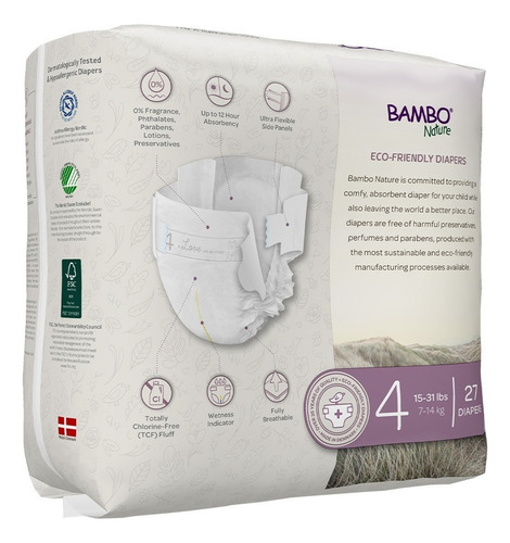 Pañales Bambo Nature Dream 162pz Talla 4 Género Sin género