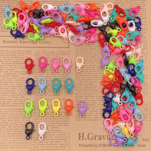 100 Piezas De Plástico Colorido Broche De Langosta Llavero