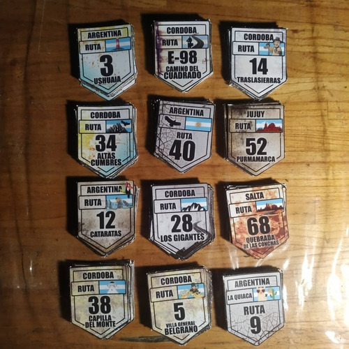 Calcos De Rutas Argentinas - Varios Modelos X 10 Unidades