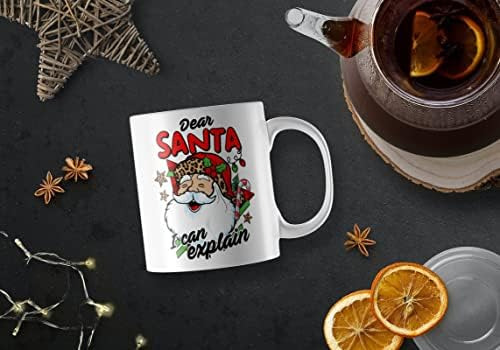 Querido Papai Noel Eu Posso Explicar Caneca De Café Bonito