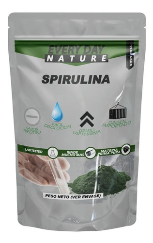 Imagen 1 de 3 de Spirulina Pura 500gr - Proteina Natural De Alga - Espirulina