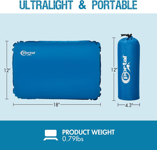 Almohada Para Acampar Autoinflable Portal, Almohada De Campa