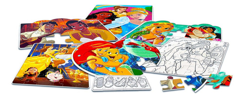 Juego De Actividades De Rompecabezas De Princesas De Disney