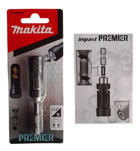 Adaptador Atornillador Makita E-03414 Magnetico Iman Premier