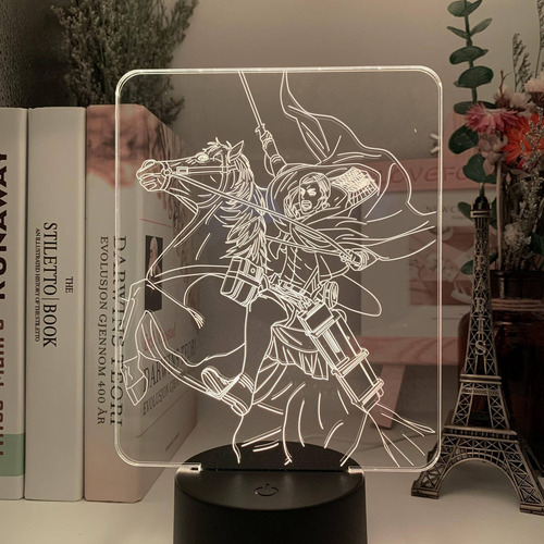 Anime Attack On Titan 3d Lámpara Erwin Smith Luz Decoración