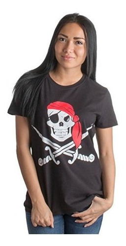 Bandera Pirata Jolly Roger | Camiseta De Las Señoras Del Tr