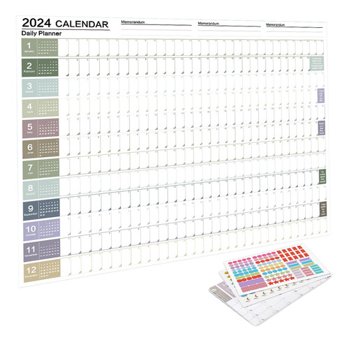 Calendario Para Colgar En La Pared 2024 Plegable Para