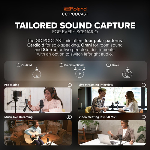 Roland Go: Podcast Video Podcasting Studio Para Teléfonos In