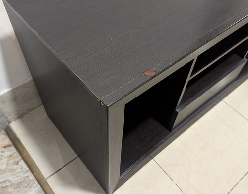 Mesa Tv Rack Para Tv Hasta 60 Con Cajón Y Lugar Para Audio Marrón (Usado)