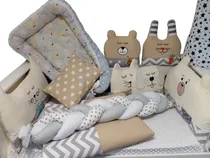 Comprar Set De Cuna Feliz: Chichoneras Nido Acolchado Y Mas