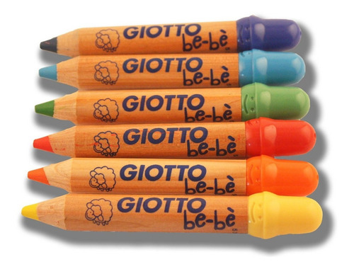 Imagen 2 de 6 de Lápices Giotto Bebé 6 Colores Primera Infancia Casa Dorita