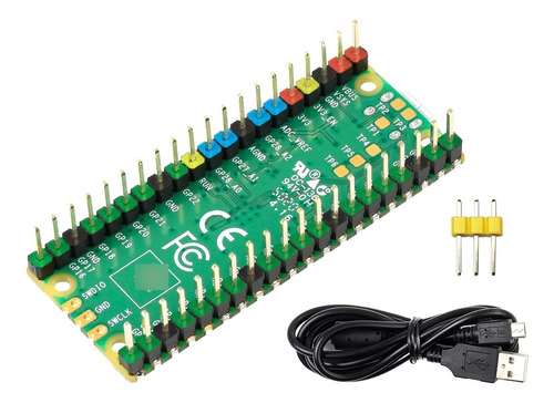 Bicool Raspberry Pi Pico Microcontrolador Cabezal Pin Mini
