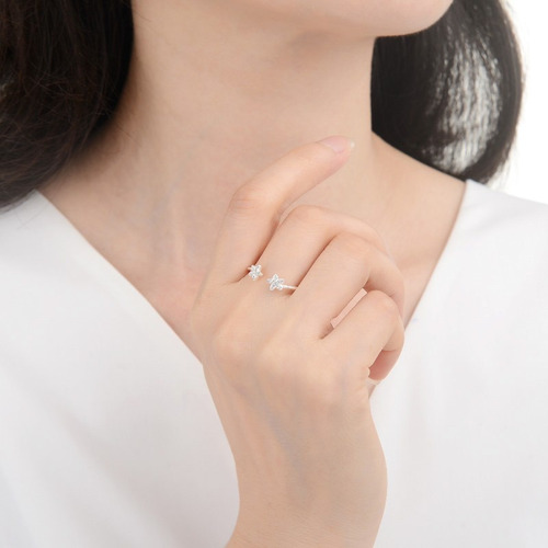 Anillo Ajustable De Plata 925 (lan07)