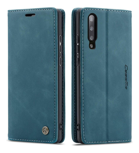 Funda Cartera Para Samsung Galaxy A50 De Cuero Azul