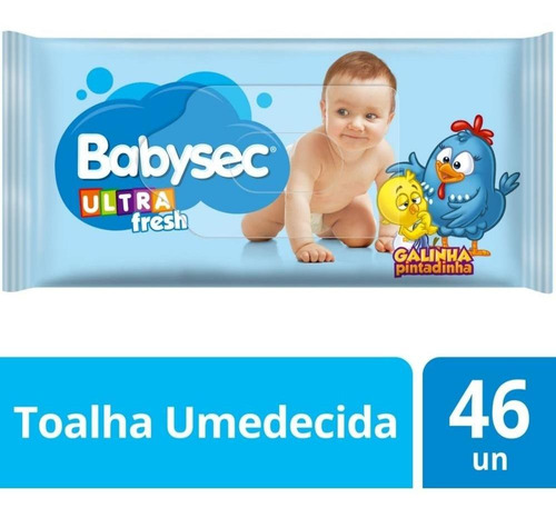 Imagem 1 de 6 de Toalha Umedecida Babysec Galinha Pintadinha 46 Un Softys