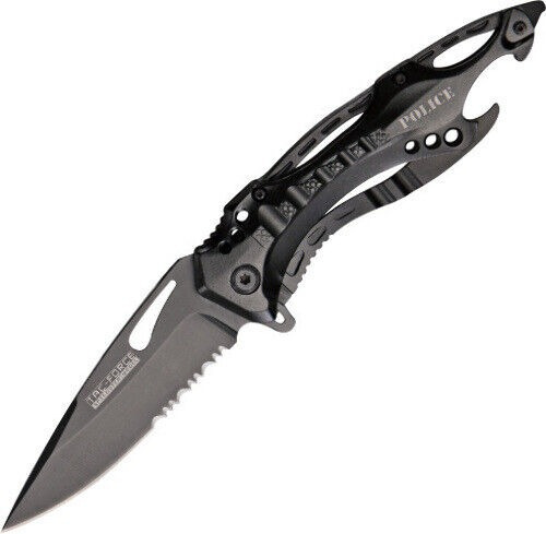 Navaja Táctica Tac-force Negra Plegable Con Clip Tf-705bk