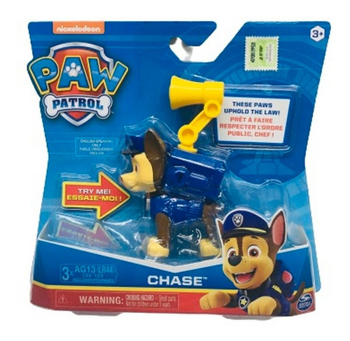 Paw Patrol Chase Figura Articulada Frases Ar1 16600c Ellobo