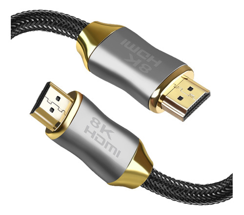 Cable Hdmi 2.1 8k 4k Certificado 28 Awg 1,0mtrs 120hz 48gbps