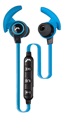 Audífonos Manos Libres Con Sujetador Bluetooth Mh-9312 Color Azul