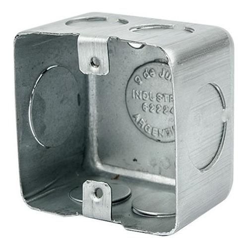 Caja De Chapa Mignon 5x5 Cm Embutir Llave De Luz Pack X25