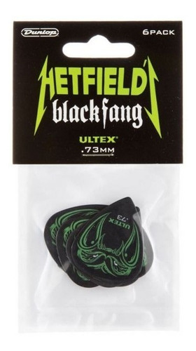 Pack 06 Uñetas Dunlop Hetfield Black Fang Custom Ultex Pick