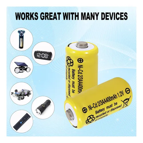 Zsolarigt 10 Pcs Nicd Baterías Recargables, 12 V 400