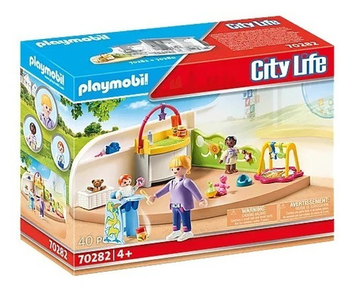 Figura Armable Playmobil City Life Habitación De Bebés 40 Pc