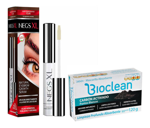 Bioclean Jabón Antiacné Carbon + Negs Engrosador De Cejas