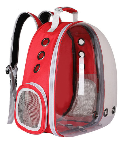 Mochila Para Gato O Perro Maleta Mascota Rojo Sencilla