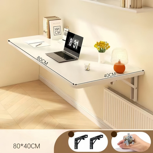 Estante Mesa Escritorio Plegable De Pared En Madera 5950b