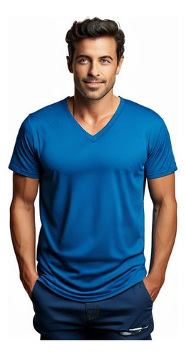 Camiseta Cuello V Para Hombre 