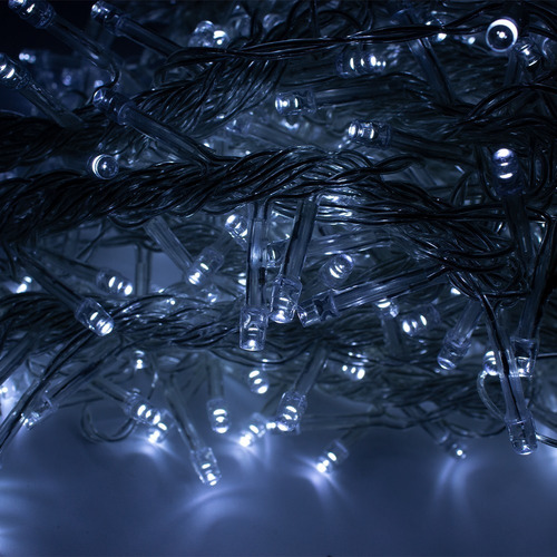 Imagen 3 de 7 de Cortina Serie Luces 400 Led Luz Blanca 3 X 1.5 Metros