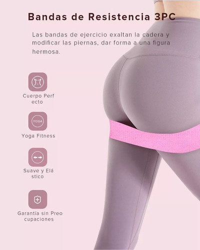 Ligas De Resistencia Yoga Kit 3 Pcs Bandas De Ejercicio Pull