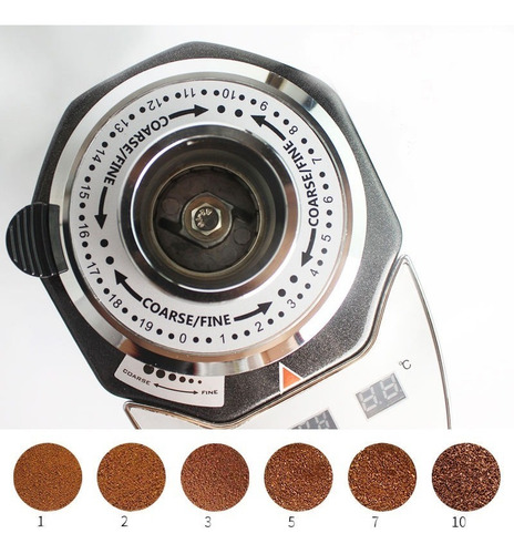 Molino Para Café Profesional Programable Tolva 1kg Color Negro