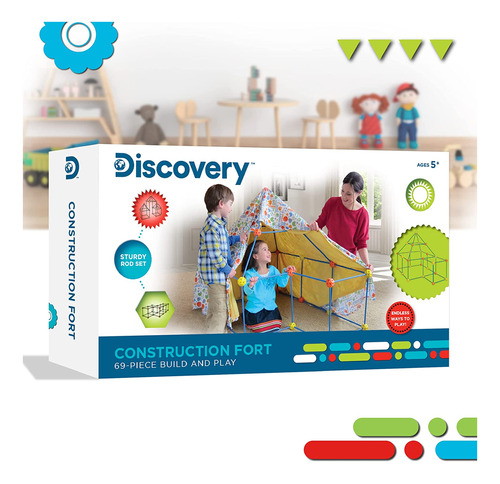 Discovery Kids Fuerte De Construcción Flexible Con 44 Varill