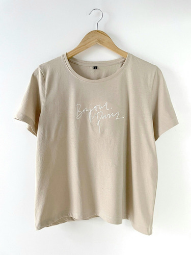 Remera Bordada Paris Mujer